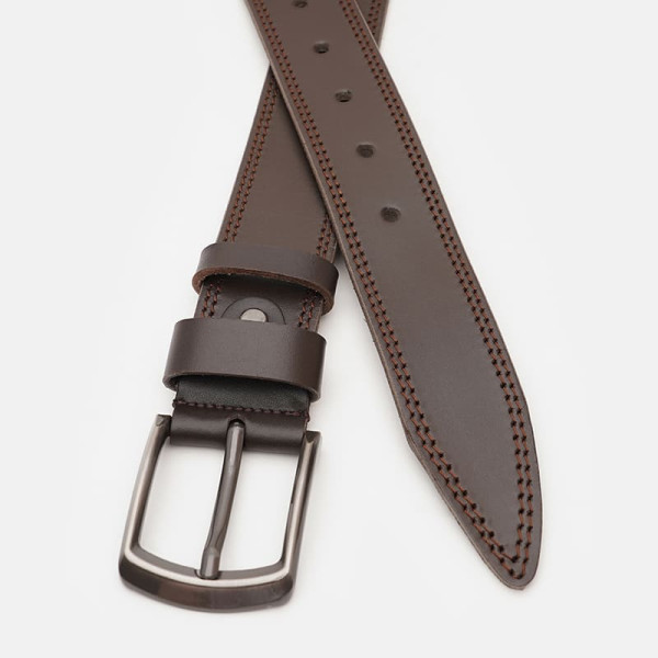 Ремень мужской кожаный JZ SB-JZV1125FX22-brown