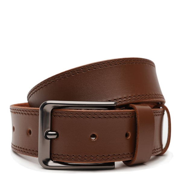 Ремень мужской кожаный JZ SB-JZV1125FX55-brown