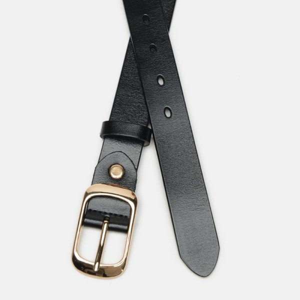 Ремень женский кожаный JZ SB-JZCV1ZK-008-goldblack