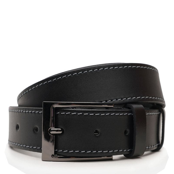 Ремень мужской кожаный JZ SB-JZV1125FX10-black