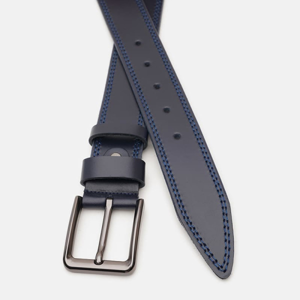 Ремень мужской кожаный JZ SB-JZV1115FX56-navy