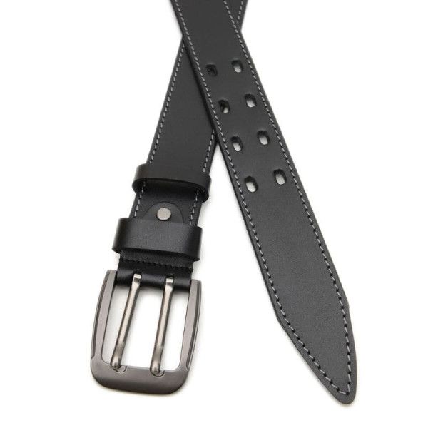 Ремень мужской кожаный JZ SB-JZV1115GX30-black