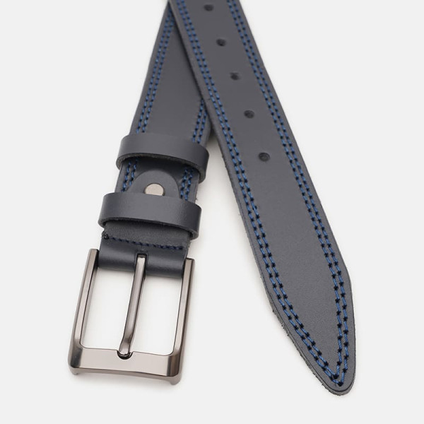 Ремень мужской кожаный JZ SB-JZV1125FX48-navy