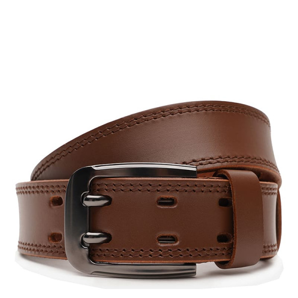 Ремень мужской кожаный JZ SB-JZV1125FX24-brown