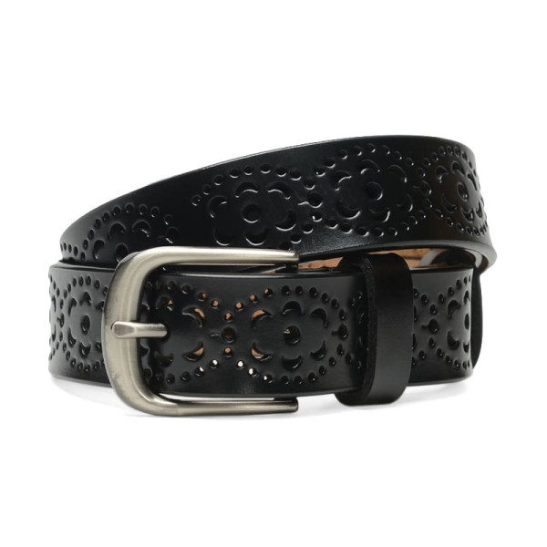 Ремень женский кожаный JZ SB-JZCV1ZK-040-black