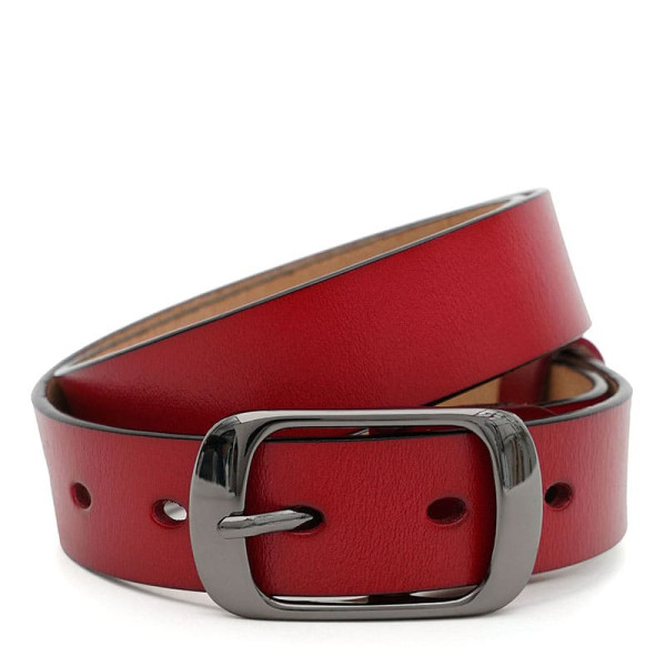 Ремень женский кожаный JZ SB-JZCV1ZK-008c-red