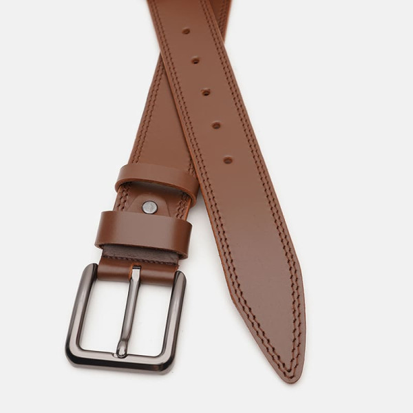 Ремень мужской кожаный JZ SB-JZV1125FX51-brown