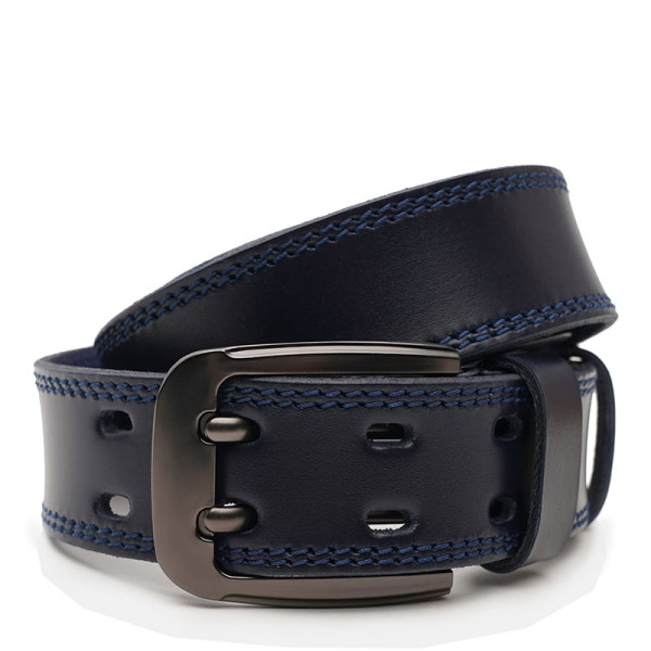 Ремень мужской кожаный JZ SB-JZV1115FX23-navy