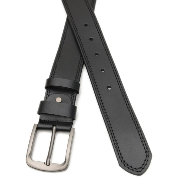 Ремень мужской кожаный JZ SB-JZV1115GX23-black