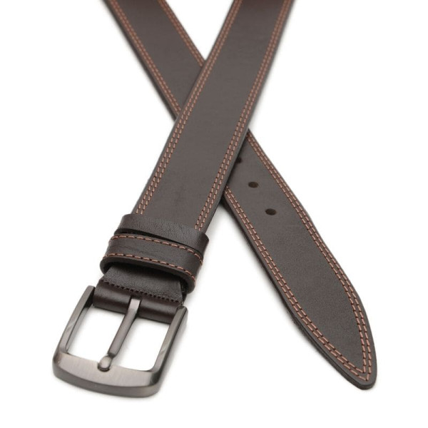 Ремень мужской кожаный JZ SB-JZV1115GX12-brown