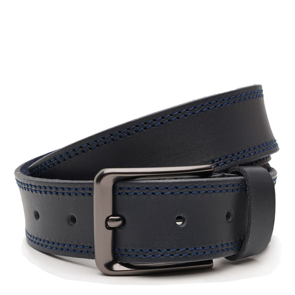 Ремень мужской кожаный JZ SB-JZV1125FX56-navy
