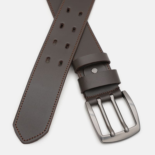 Ремень мужской кожаный JZ SB-JZ115v1fx116-brown