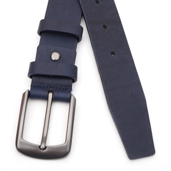 Ремень мужской кожаный JZ SB-JZV1115GX43-navy