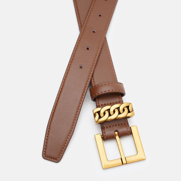 Ремень женский кожаный JZ SB-JZ1FP2206-2br-brown
