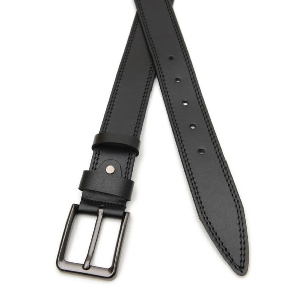 Ремень мужской кожаный JZ SB-JZV1GX08-black
