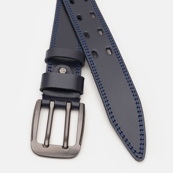 Ремень мужской кожаный JZ SB-JZV1115FX23-navy