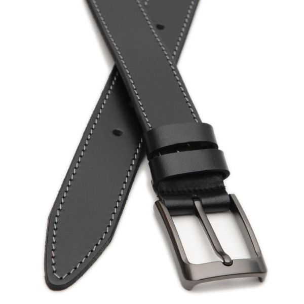 Ремень мужской кожаный JZ SB-JZV1115GX41-black