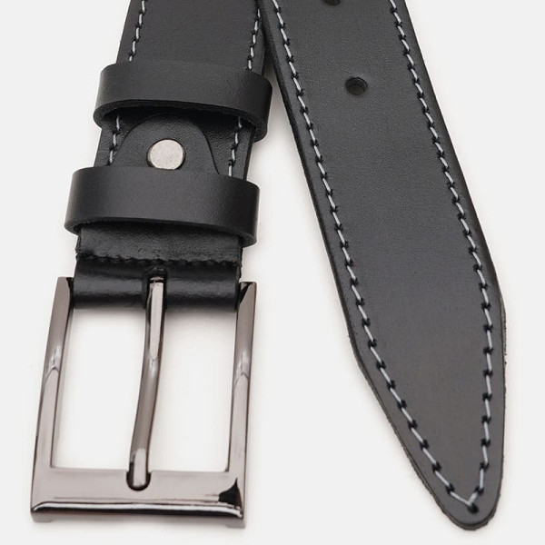 Ремень мужской кожаный JZ SB-JZV1115FX10-black
