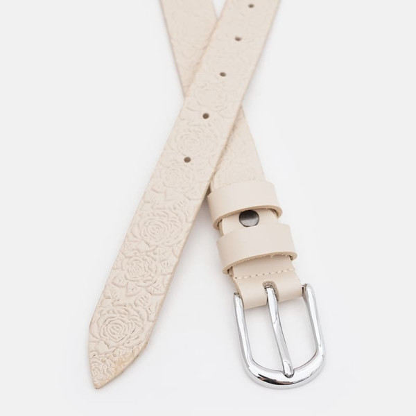 Ремень женский кожаный JZ SB-JZ110v1genw89-h.beige