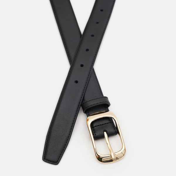 Ремень женский кожаный JZ SB-JZCV1ZK158-goldblack
