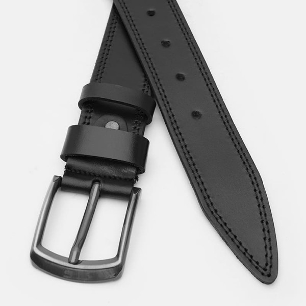 Ремень мужской кожаный JZ SB-JZV1115FX20-black