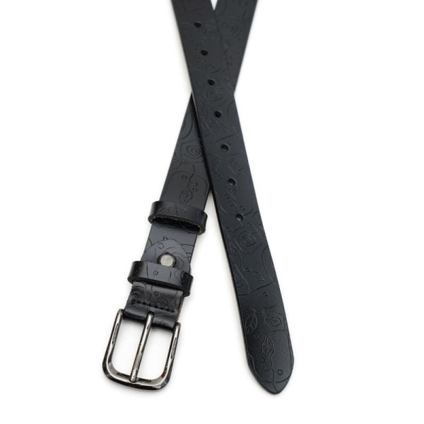 Ремень женский кожаный JZ SB-JZCV1ZK-045-black