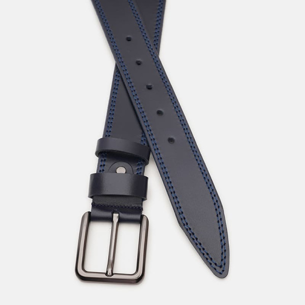 Ремень мужской кожаный JZ SB-JZV1115FX50-navy