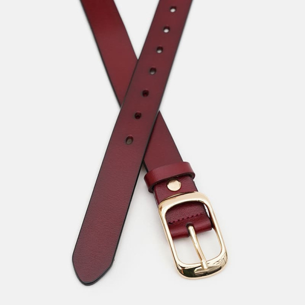 Ремень женский кожаный JZ SB-JZCV1ZK-008br-goldbrown