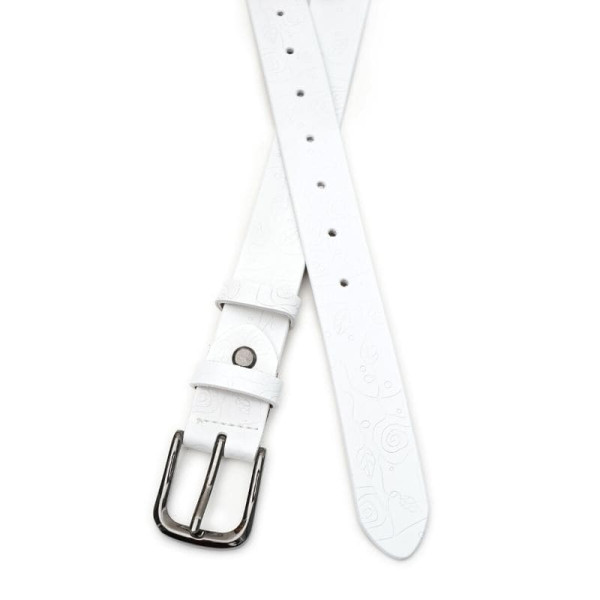 Ремень женский кожаный JZ SB-JZCV1ZK-045-white