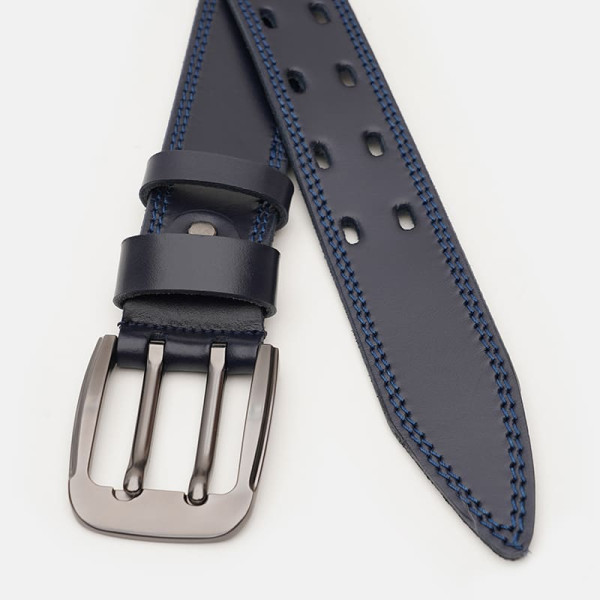 Ремень мужской кожаный JZ SB-JZV1125FX23-navy