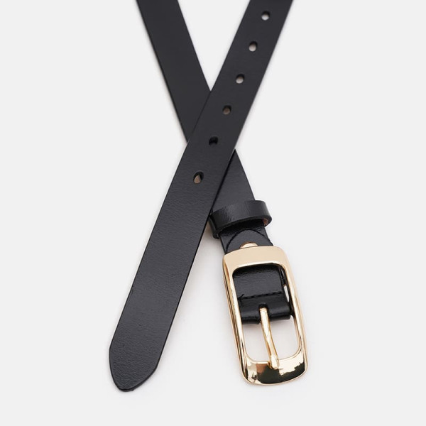 Ремень женский кожаный JZ SB-JZCV1ZK015-goldblack