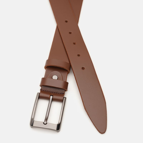 Ремень мужской кожаный JZ SB-JZV1125FX46-brown