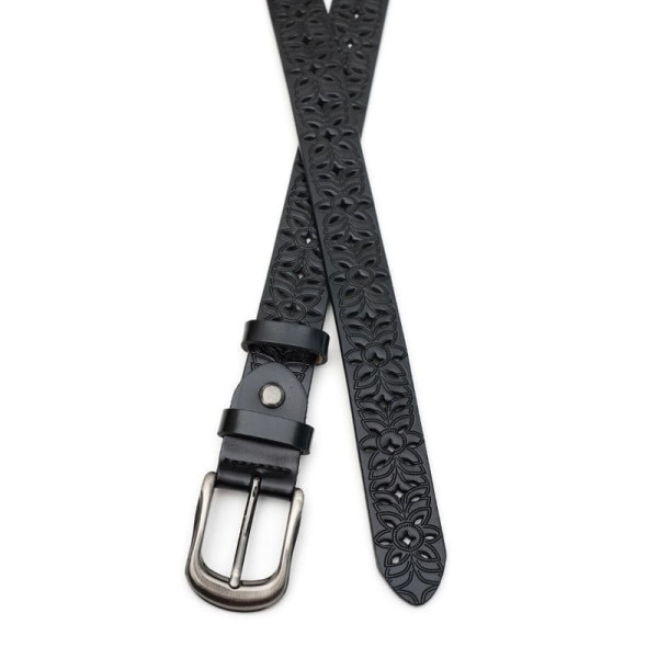Ремень женский кожаный JZ SB-JZCV1ZK-094-black