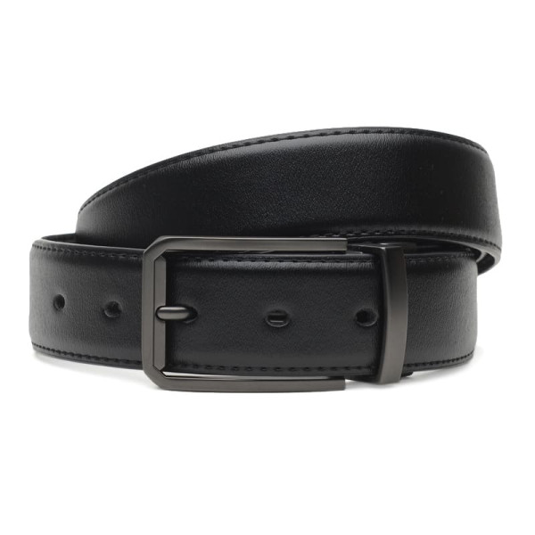 Ремень мужской кожаный JZ SB-JZC135-4086-3 Черный