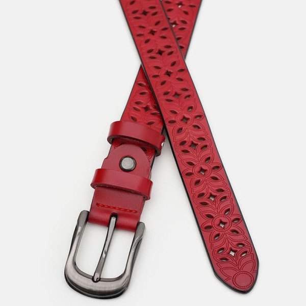 Ремень женский кожаный JZ SB-JZCV1ZK-094r-red