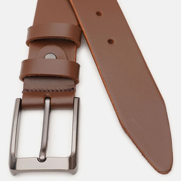 Ремень мужской кожаный JZ SB-JZV1115FX46-brown