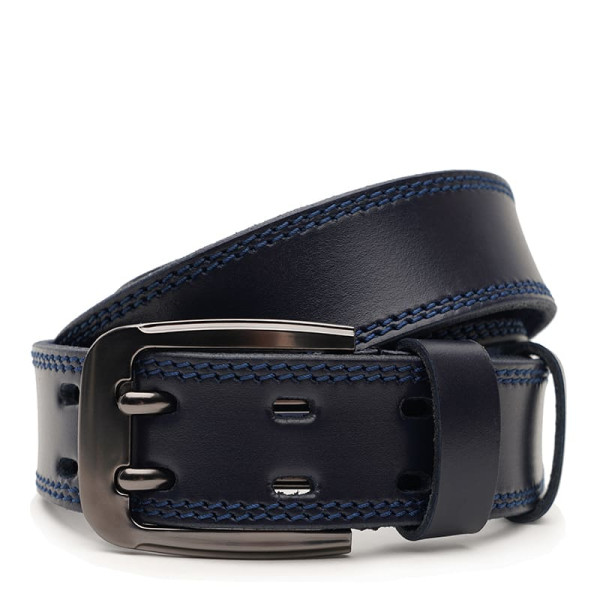 Ремень мужской кожаный JZ SB-JZV1125FX23-navy