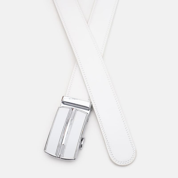 Ремень мужской кожаный JZ SB-JZV1GKX04w-white