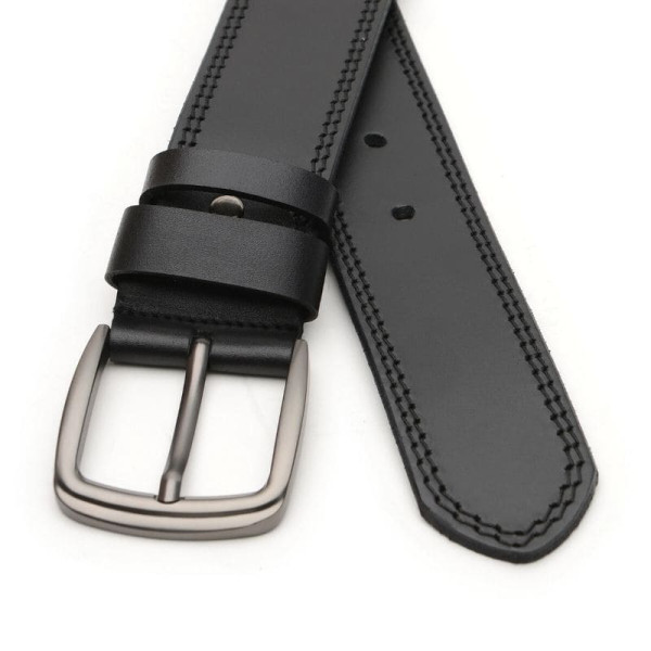 Ремень мужской кожаный JZ SB-JZV1115GX24-black