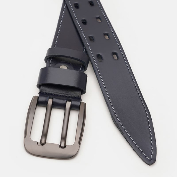 Ремень мужской кожаный JZ SB-JZV1115FX26-navy
