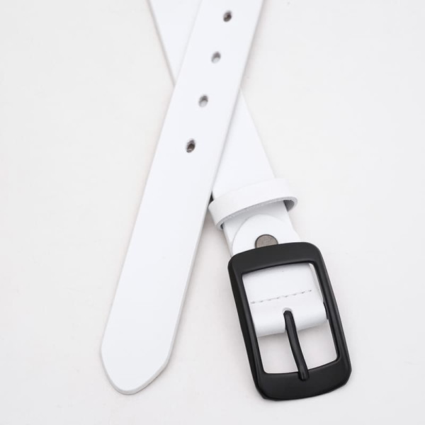 Ремень женский кожаный JZ SB-JZCV1ZK-001w-white