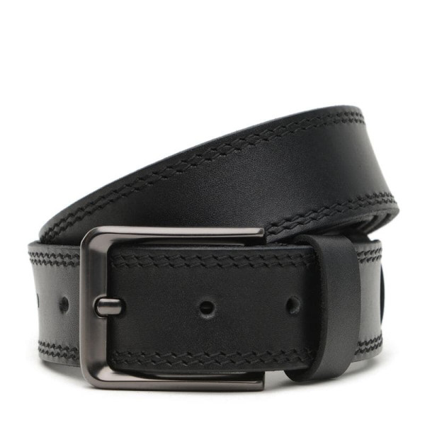 Ремень мужской кожаный JZ SB-JZV1GX08-black