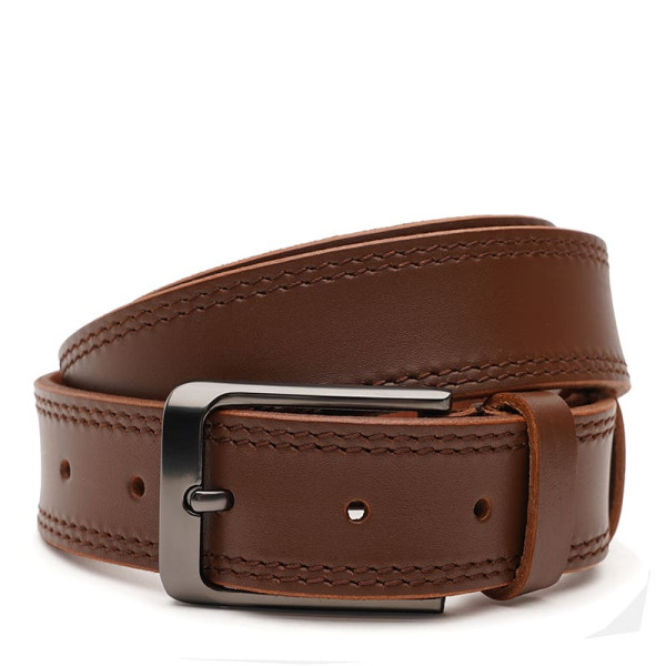 Ремень мужской кожаный JZ SB-JZV1115FX47-brown