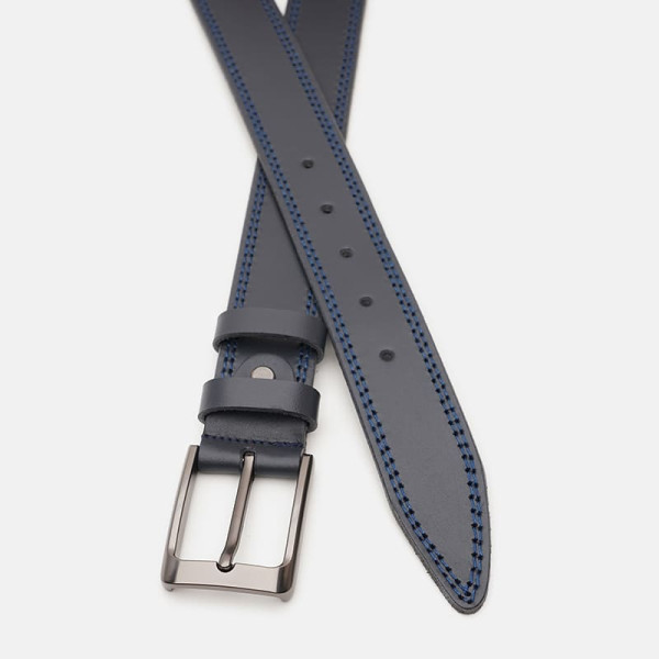 Ремень мужской кожаный JZ SB-JZV1115FX48-navy
