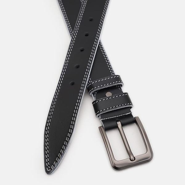 Ремень мужской кожаный JZ SB-JZ125v1fx102-black