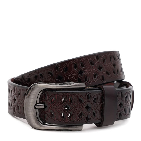 Ремень женский кожаный JZ SB-JZCV1ZK-094br-brown