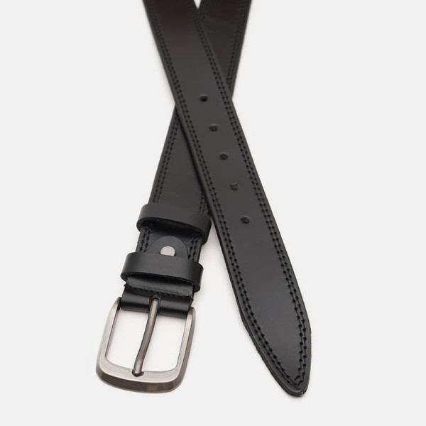Ремень мужской кожаный JZ SB-JZV1125FX02-black