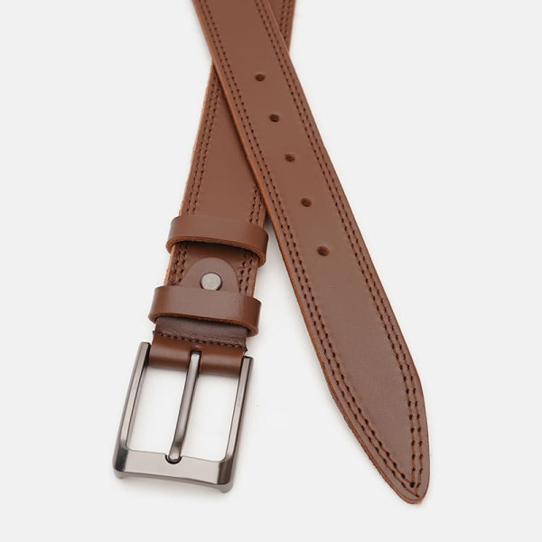 Ремень мужской кожаный JZ SB-JZV1125FX47-brown
