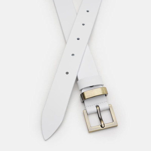 Ремень женский кожаный JZ SB-JZ110b1genw130-white