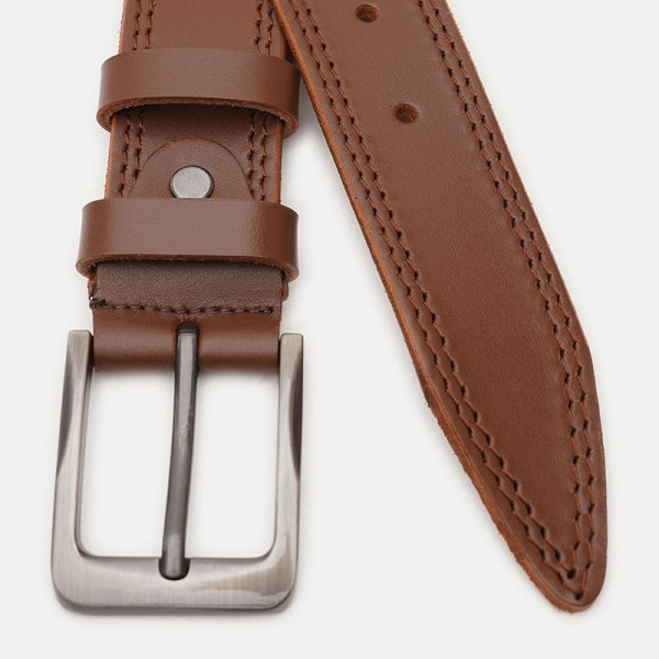 Ремень мужской кожаный JZ SB-JZV1115FX41-brown
